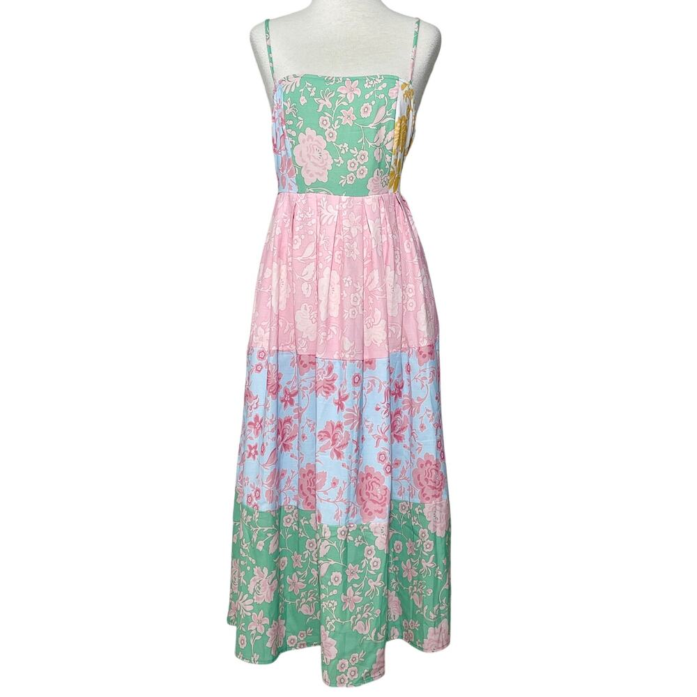 Petal & Pup SHELBY MIDI DRESS SZ L Floral Multicolor - Picture 4 of 12